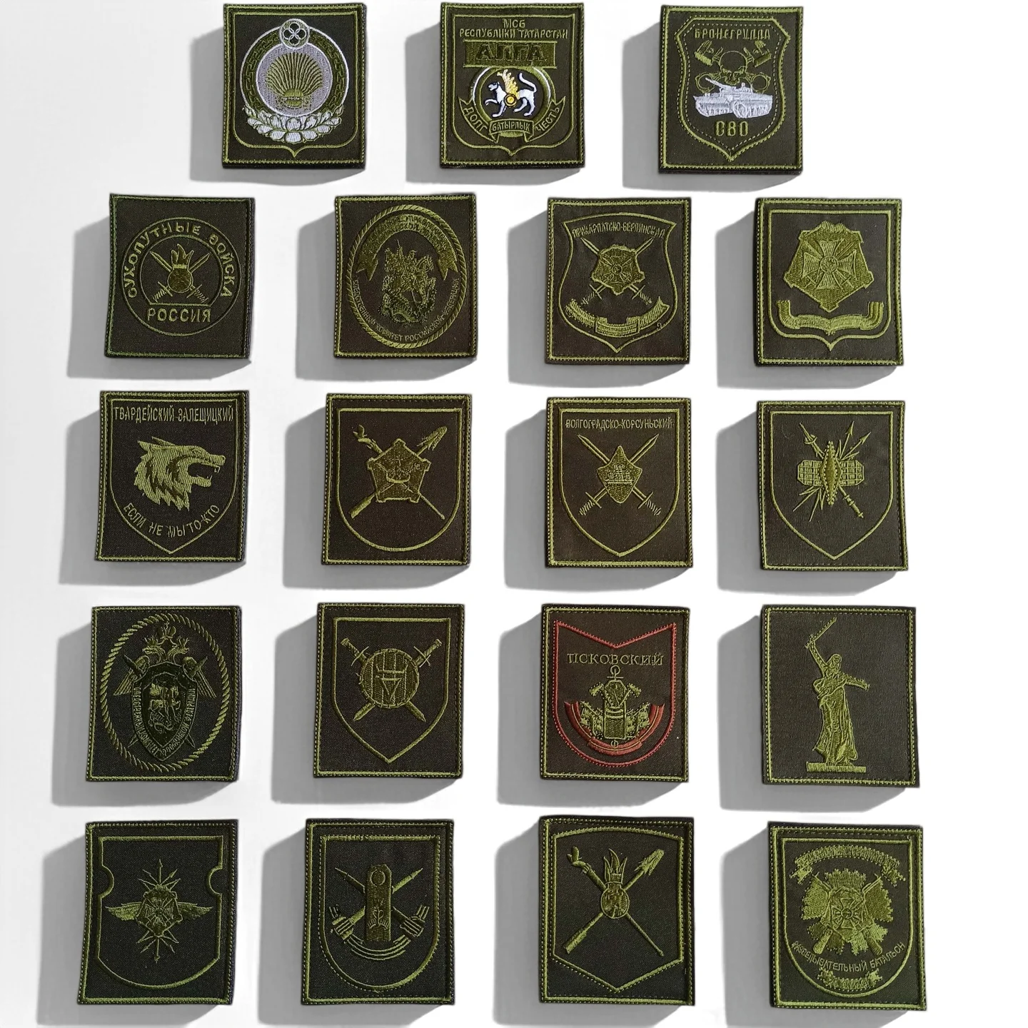 Parches tácticos de hombro y brazaletes rusos bordados con velcro - imagen 3