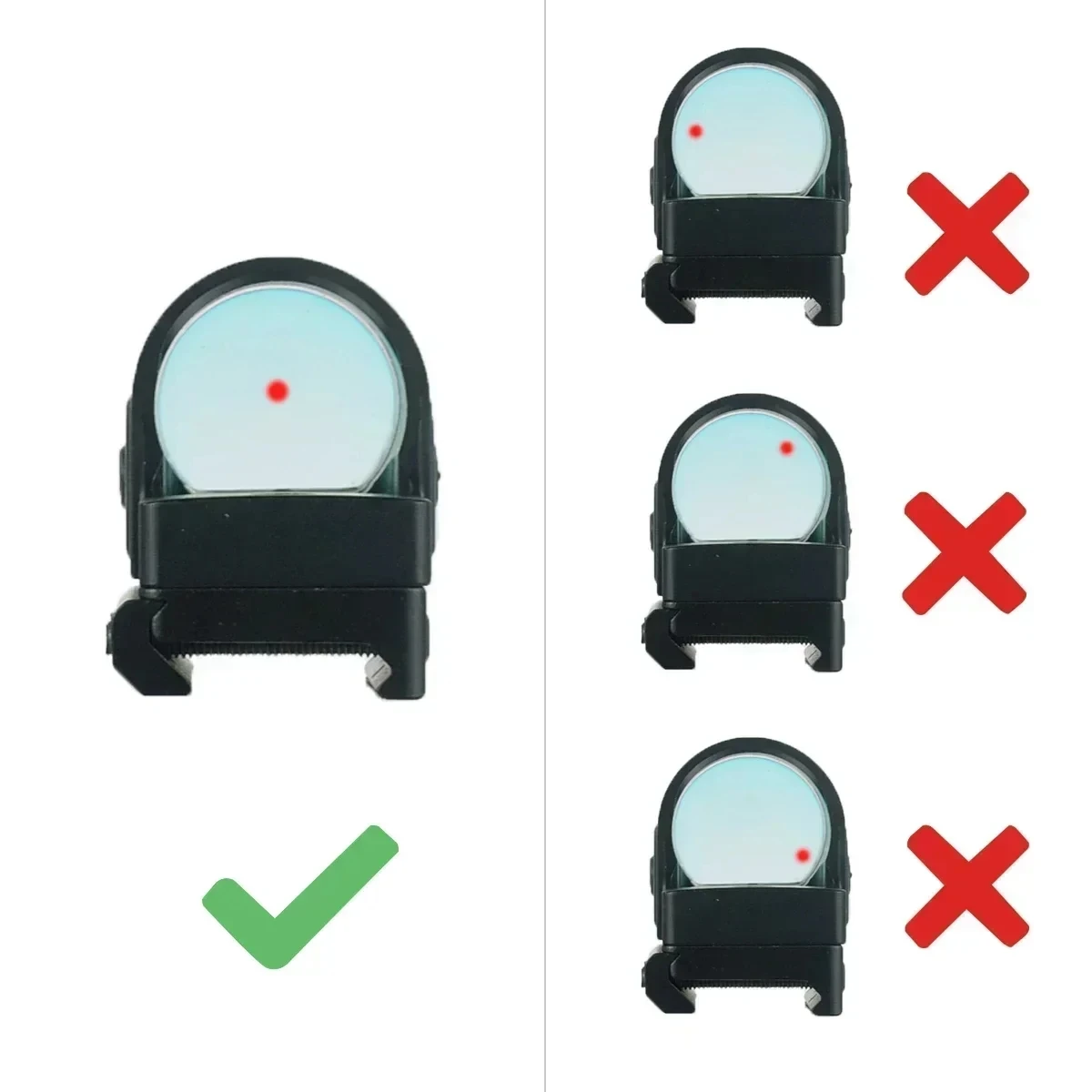 Base elevadora para mira táctica de pistola Picatinny - imagen 2