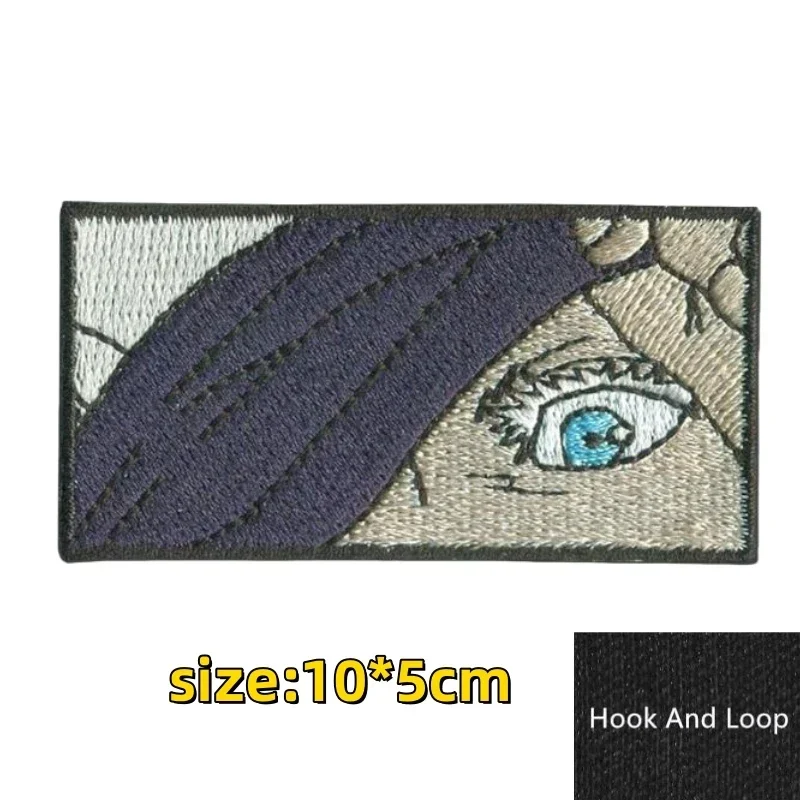 Parche moral anime ojos – Velcro bordado para mochila táctica - imagen 3