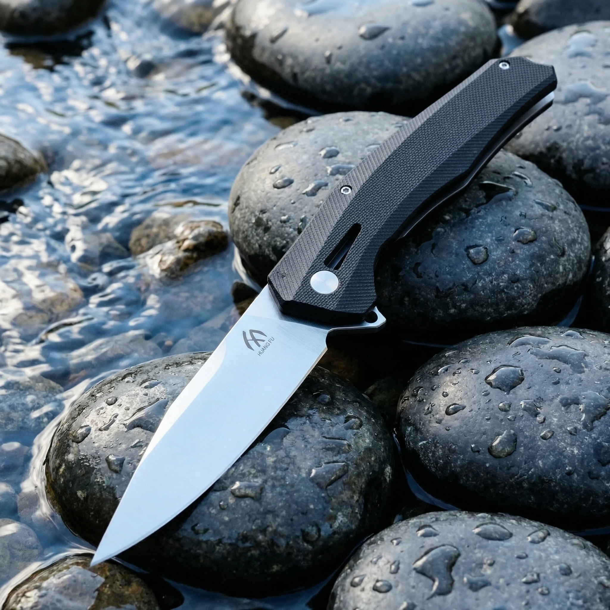Cuchillo plegable táctico para camping y senderismo de emergencia - imagen 3