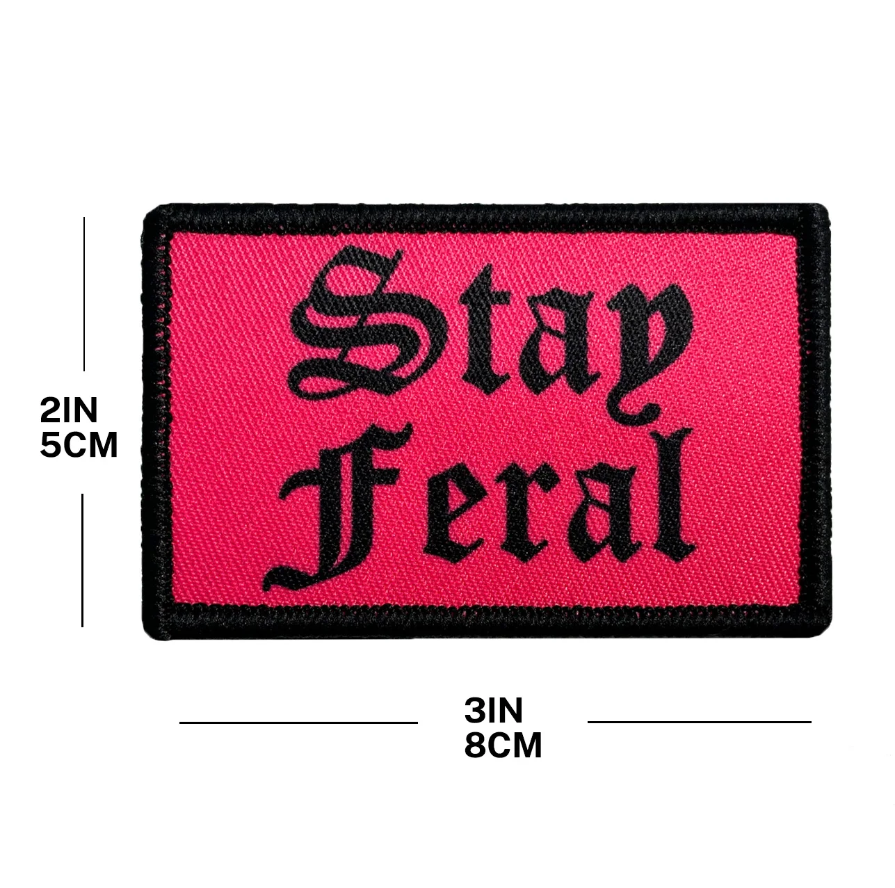 Parche táctico Stay Feral con velcro 5x7 cm - imagen 2