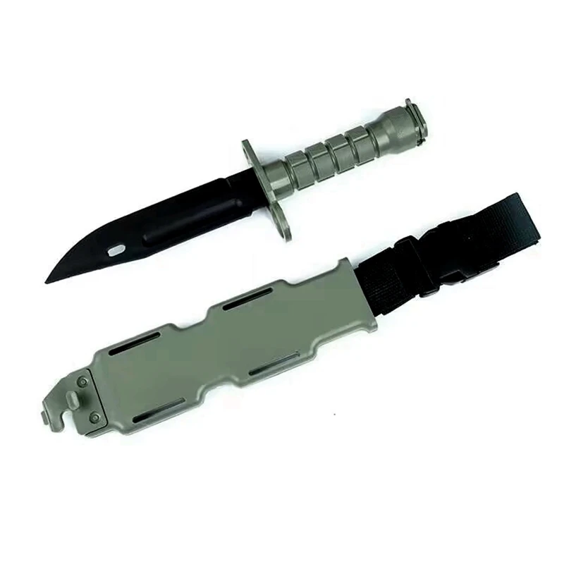 Cuchillo de entrenamiento de goma con funda y hoja fija - imagen 3
