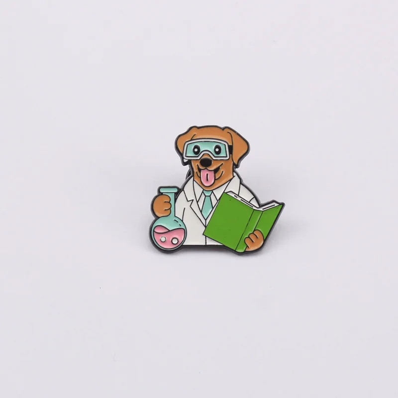 Pin metálico de animales pequeños – químico en dibujos animados