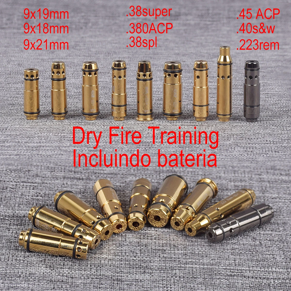 Láser boresighter entrenamiento compatible Glock 9mm .40 .223