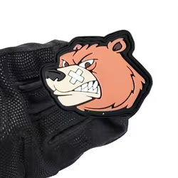 Parche táctico PVC Angry Bear con gancho y bucle para mochila