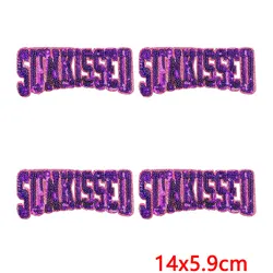 Parche termoadhesivo con lentejuelas bordadas letras brillantes