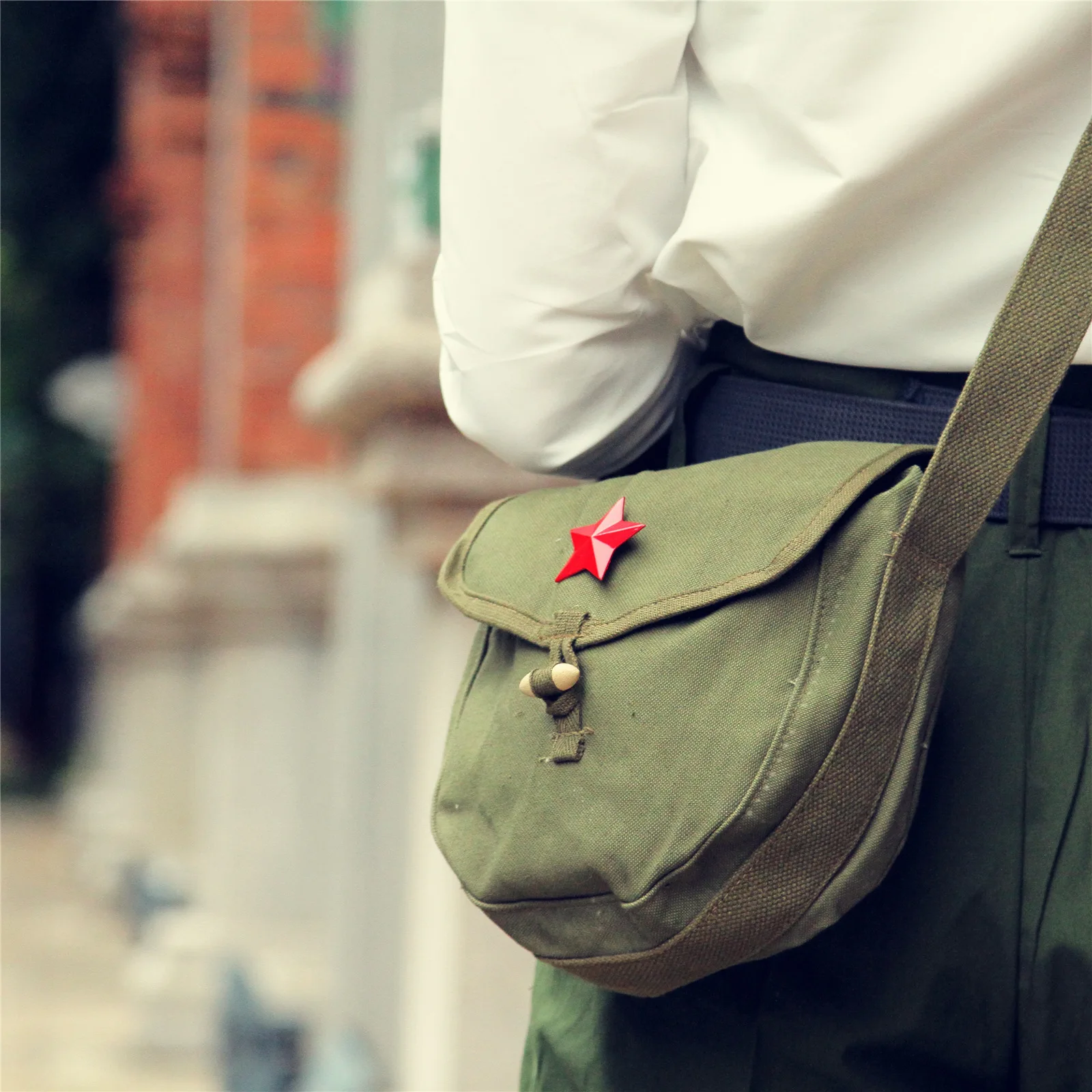 Bolsa táctica para munición y cuchillo de lona vintage chino circular - imagen 2