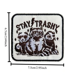 Parche táctico velcro Stay Trashy Morale – Escuadrón Racoon Opossums