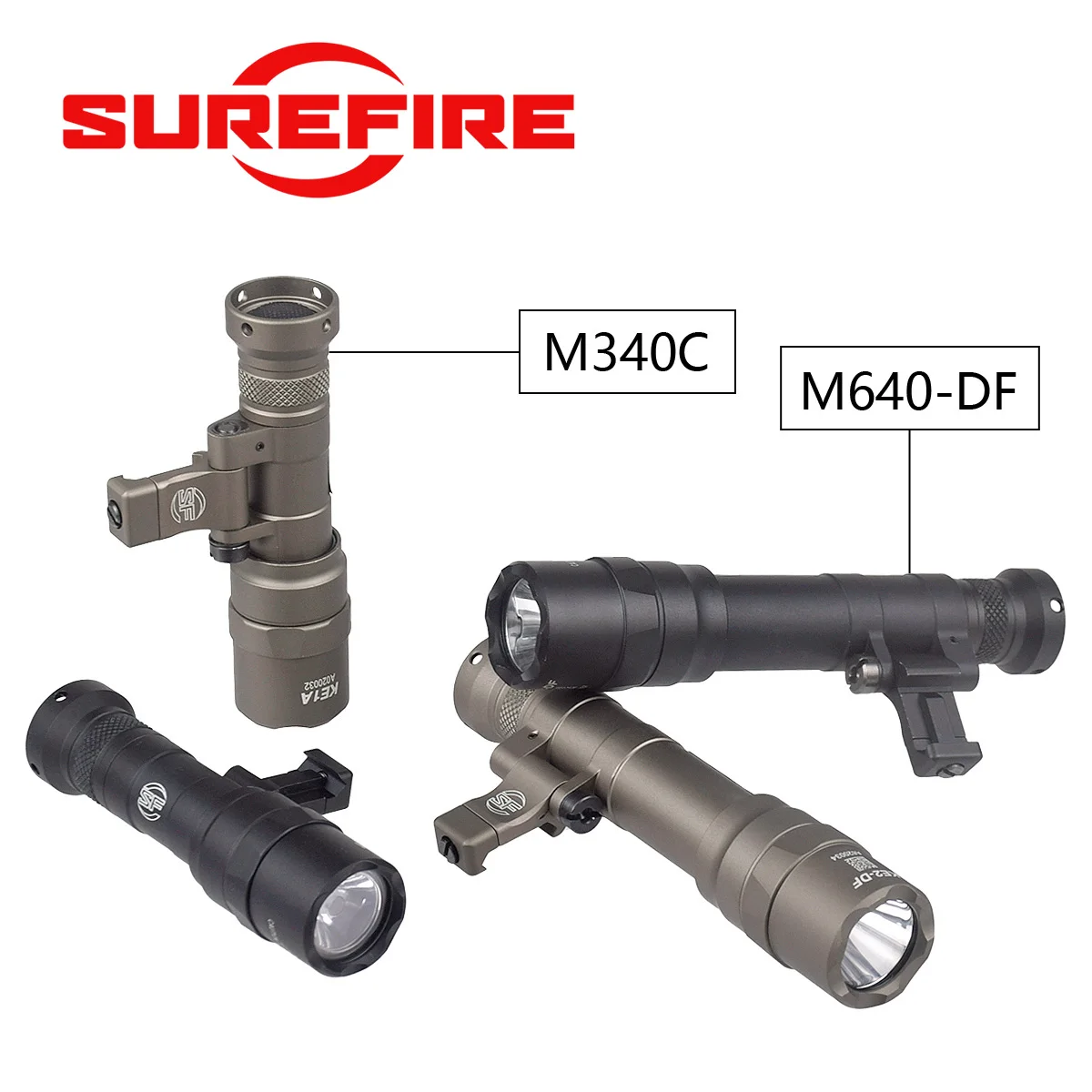 Linterna táctica Surefire M600DF, luz para rifle con Picatinny - imagen 5