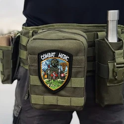 Parche táctico serpiente militar bordado con velcro para ropa