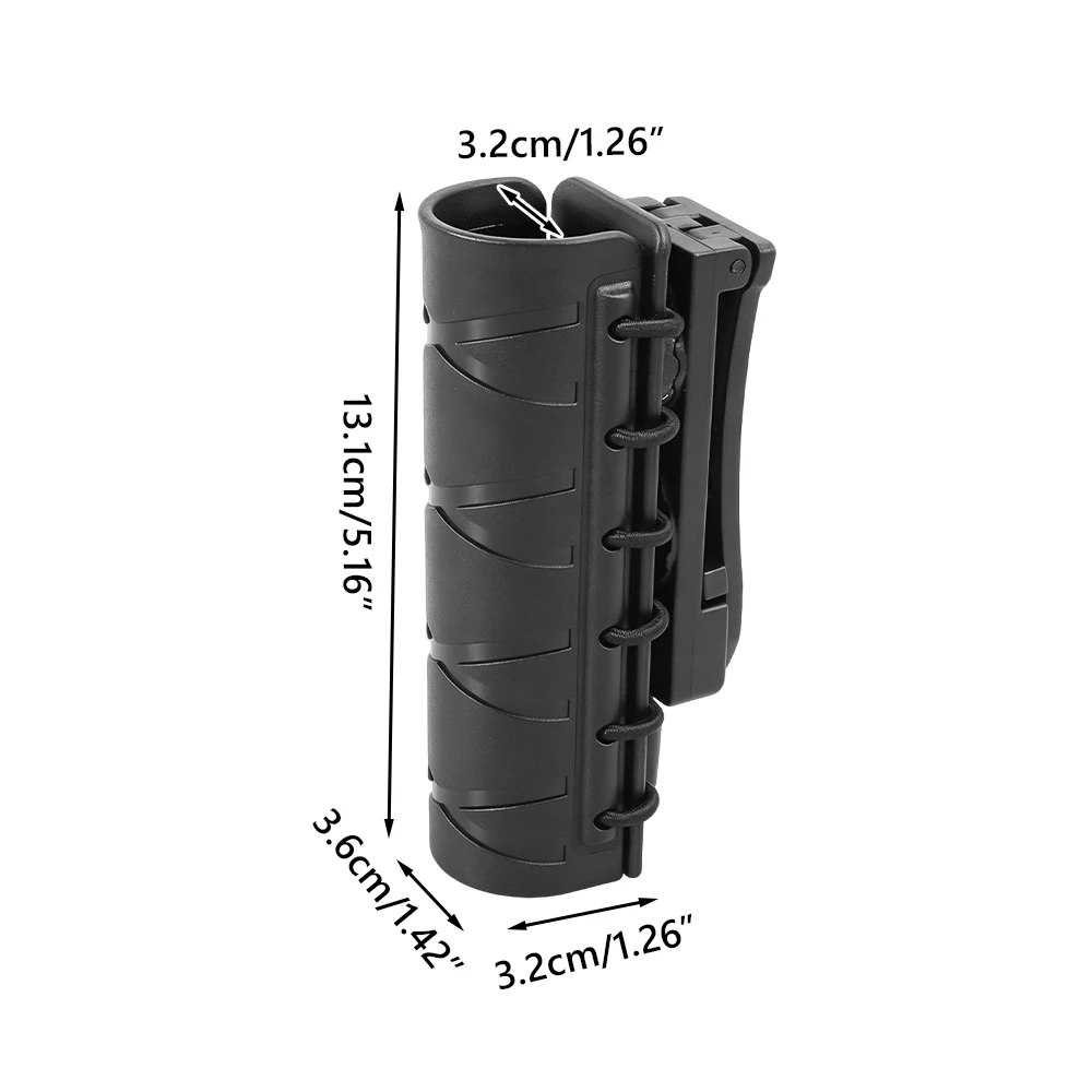 Funda táctica MOLLE de nailon para linterna con rotación 360 - imagen 4