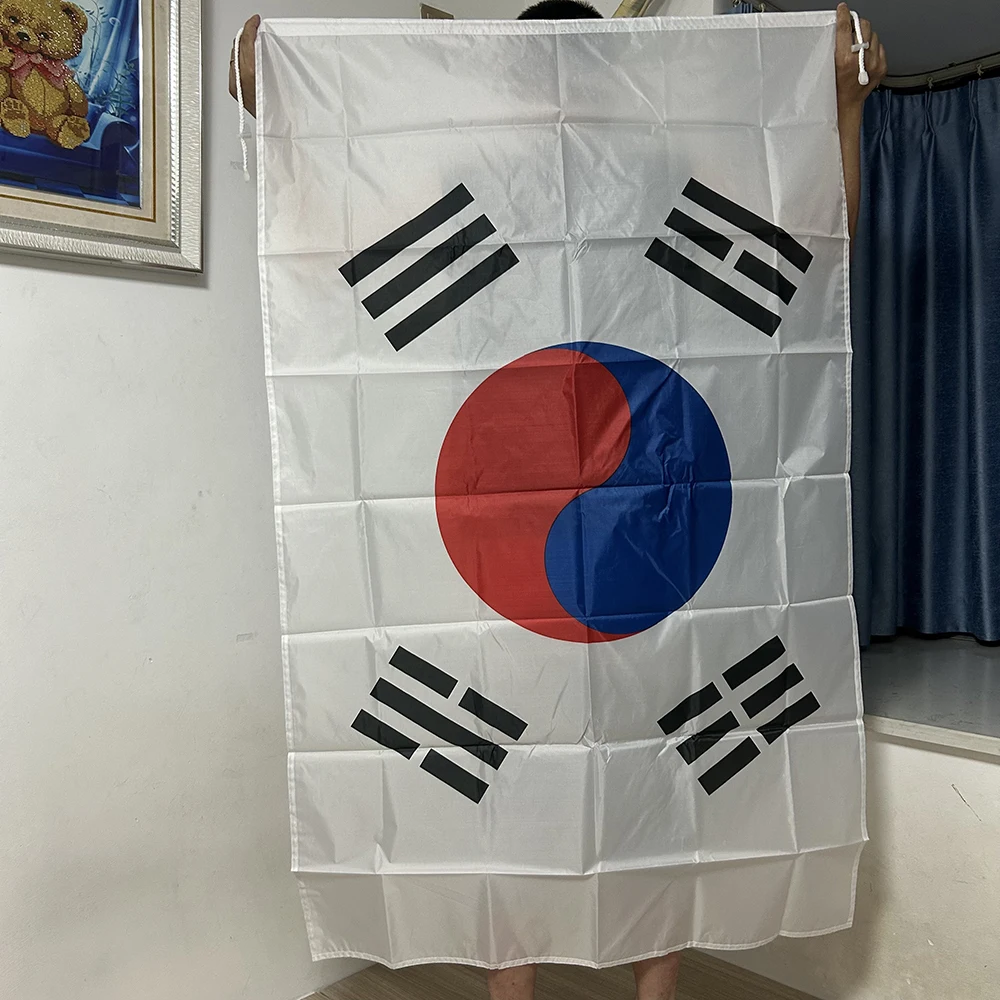 Bandera Corea del Sur tipo chal de poliéster alta resistencia interior - imagen 3