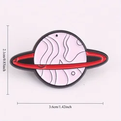 Pin esmaltado espacial minimalista planeta rojo – Para STEM educación