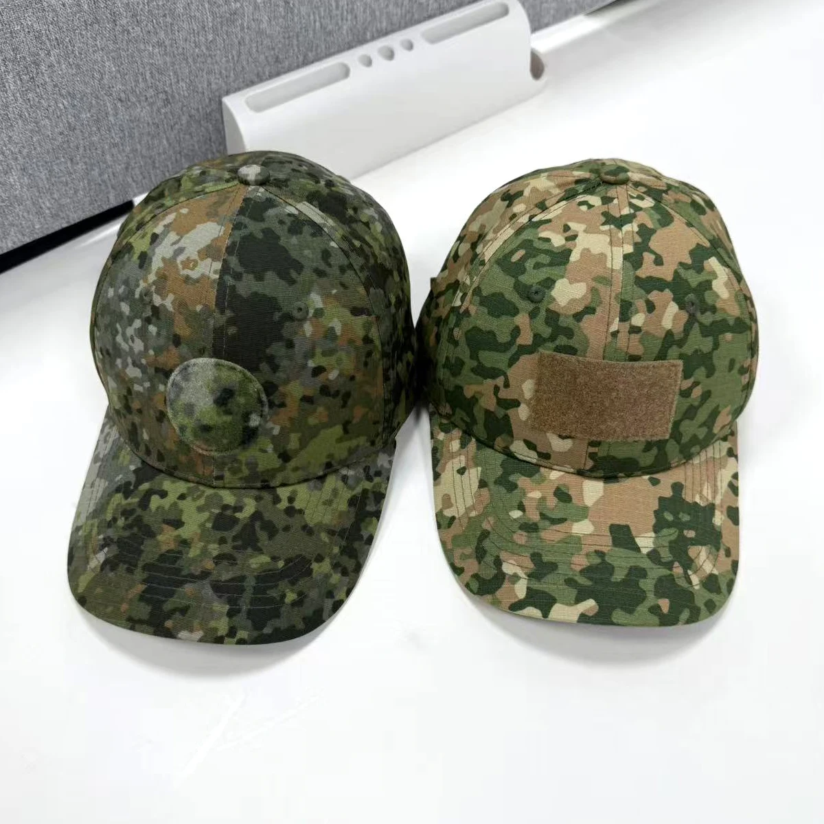 Gorra táctica camuflaje Flecktarn multitono verde para exteriores