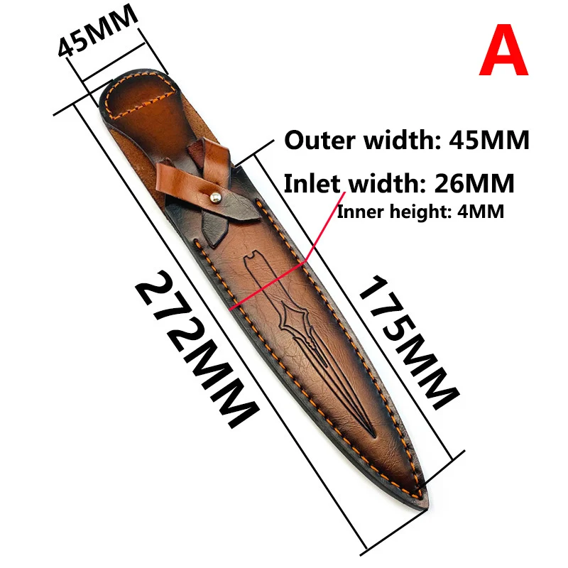 Funda de cuero para cuchillo recto