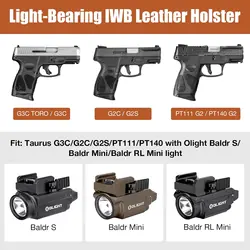 Funda IWB cuero para pistola Taurus G3C/G2C/G2S diestra