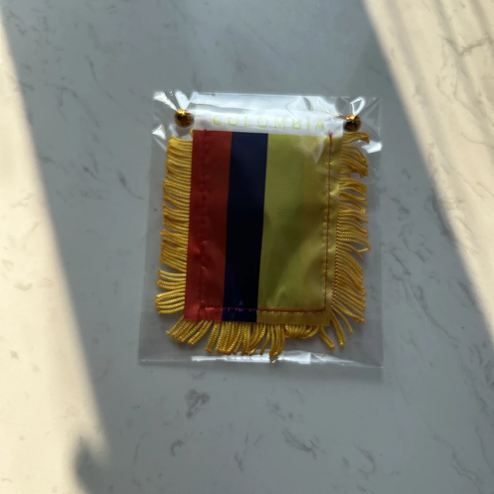 Bandera Colombia para ventana de coche, poliéster doble cara - imagen 2