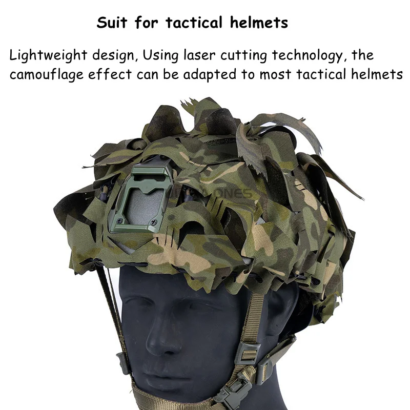 Funda de malla para casco FAST camuflaje geométrico para airsoft - imagen 2