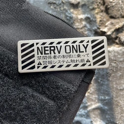Nerv Only Parche Metálico Táctico Prohibición Conducir Base Negra