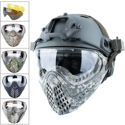 Máscara táctica de cara completa con protección para airsoft