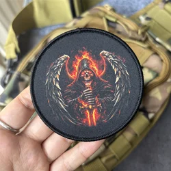 Parche militar táctico alas calavera – insignia moral bordado