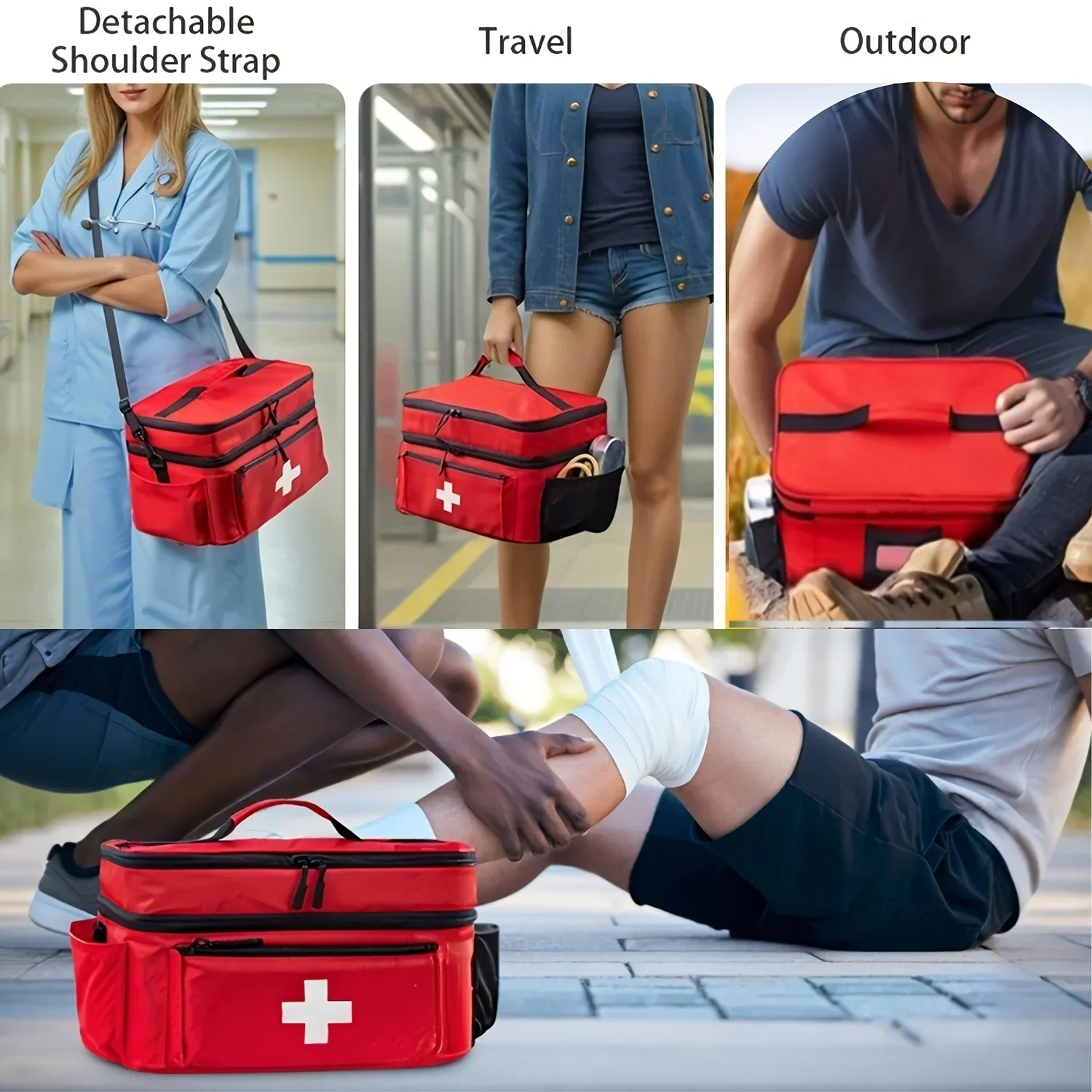Botiquín de primeros auxilios compacto para viajes y hogar