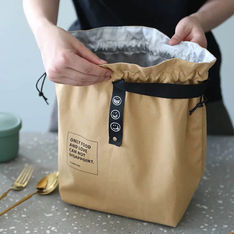Bolsa de almuerzo Bento portátil de lona para picnic exterior y fresco - imagen 3