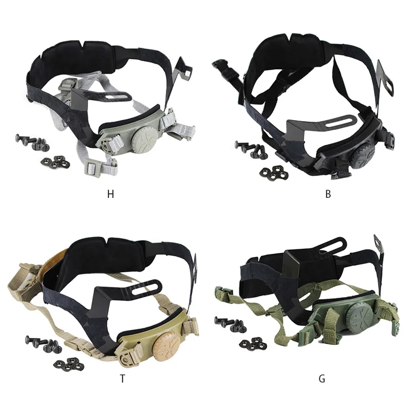 Sistema suspensión correa interior para casco táctico militar