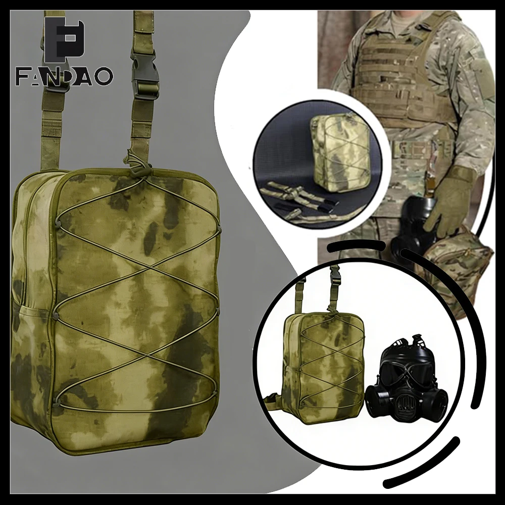 Mochila táctica MOLLE expandible multiusos para máscara de gas y pierna - imagen 3