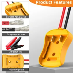 Cable de arranque Dewalt alta resistencia compatible con baterías