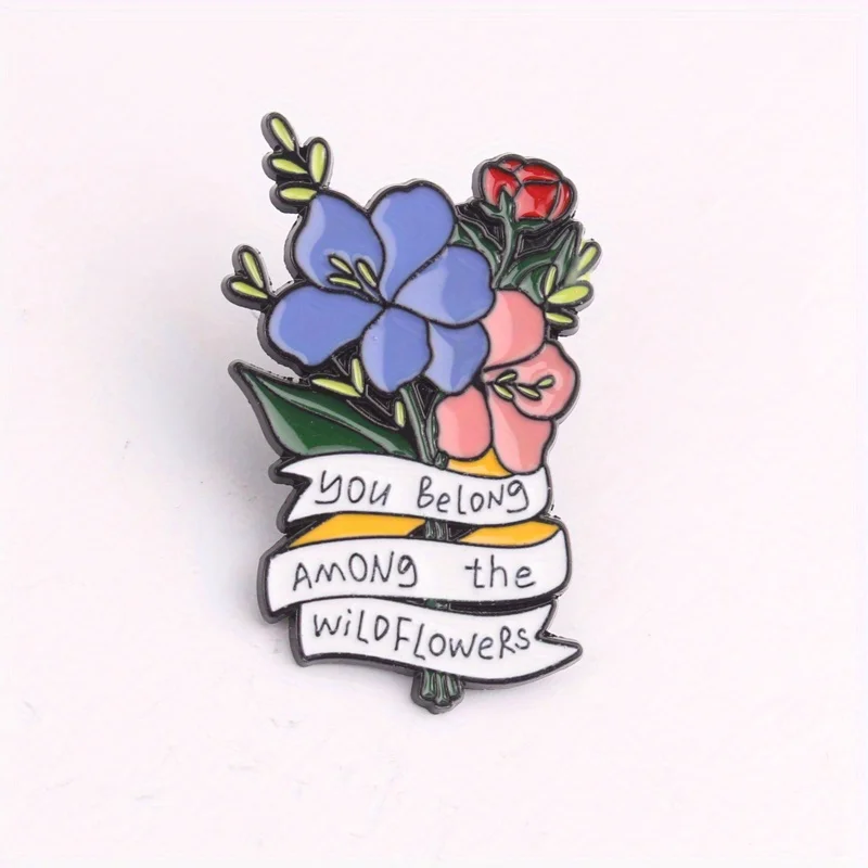 Pin botánico salvaje con diseño floral y tipografía afirmativa - imagen 2