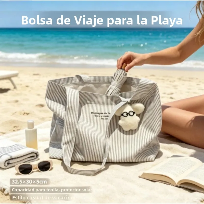 Bolsa de lona táctica bandolera gran capacidad, rayas - imagen 4