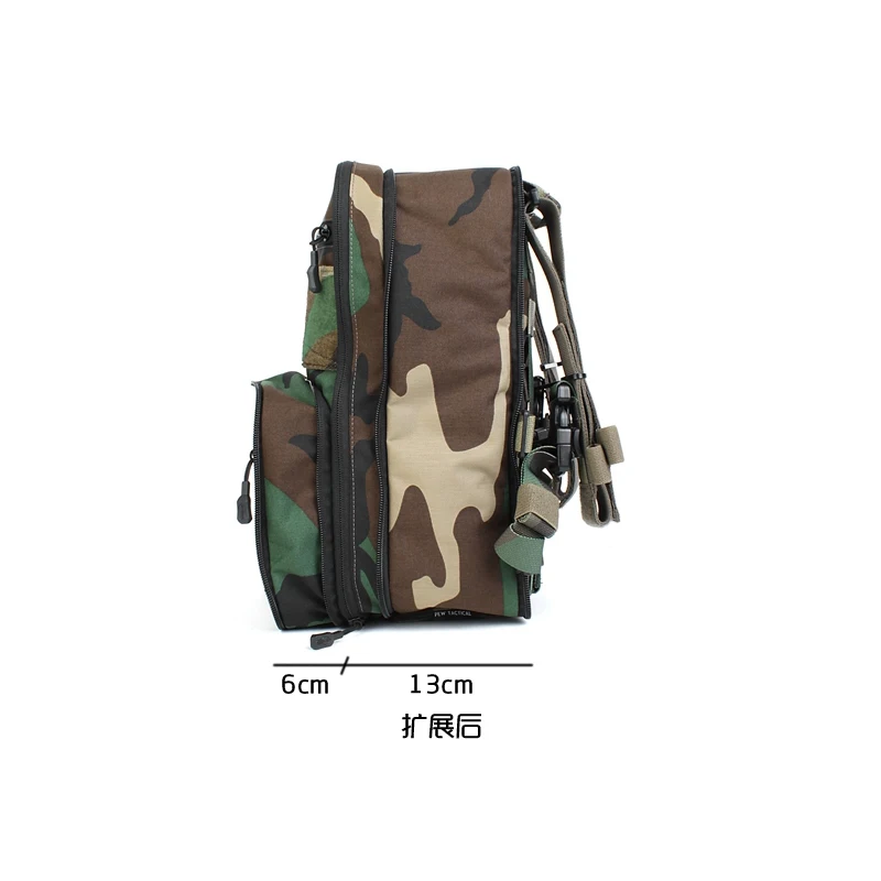 Chaleco táctico MOLLE para caza con bolsa de hidratación extendida