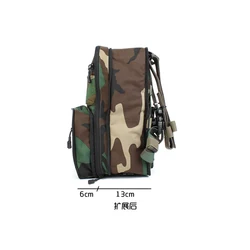 Chaleco táctico MOLLE para caza con bolsa de hidratación extendida