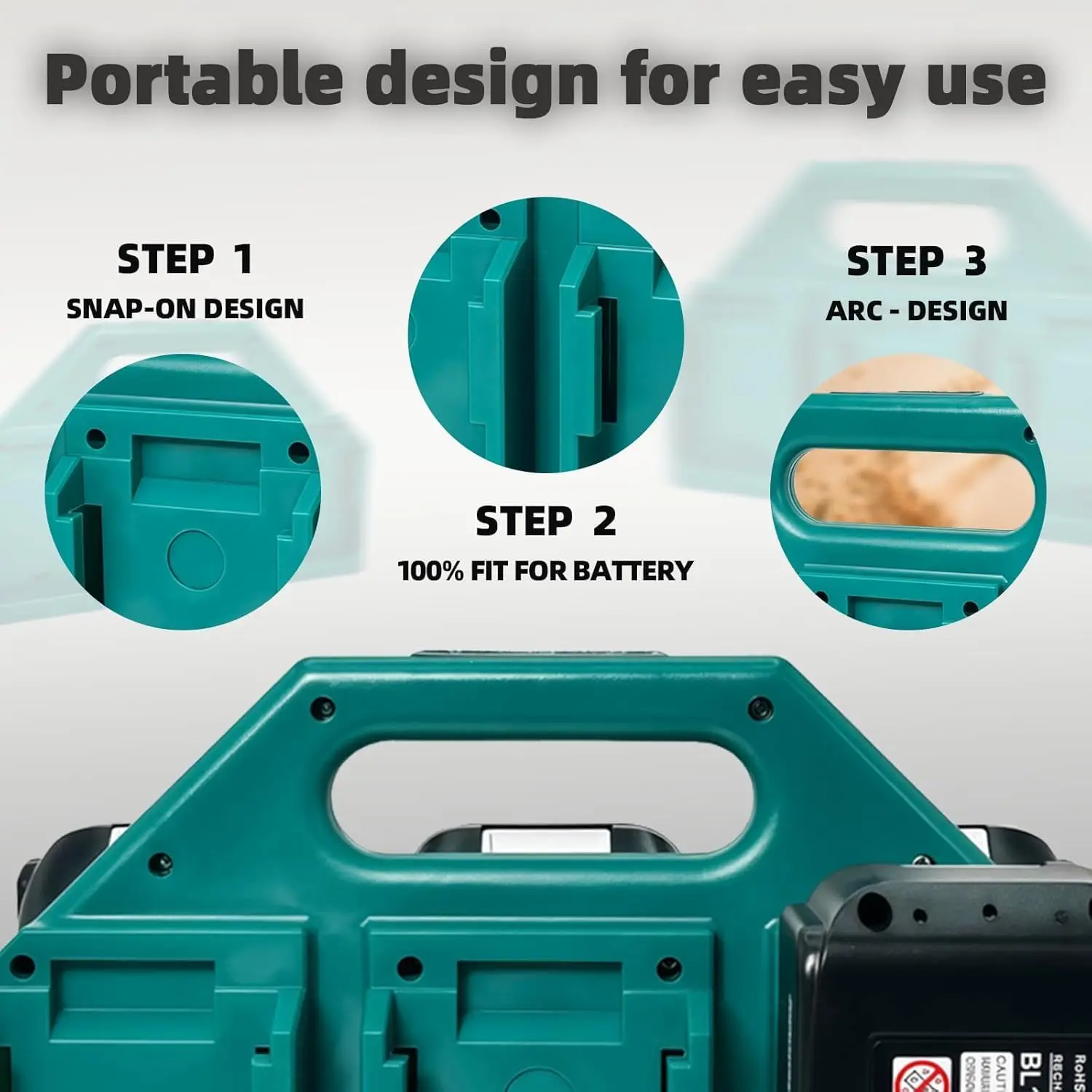 Makita soporte organizador robusto para baterías recambiables - imagen 4