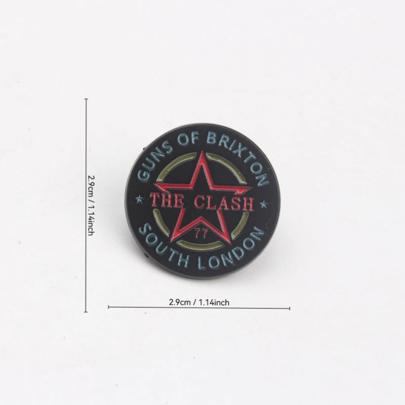 Pin esmaltado Vintage The Clash Guns of Brixton, broche rock - imagen 2