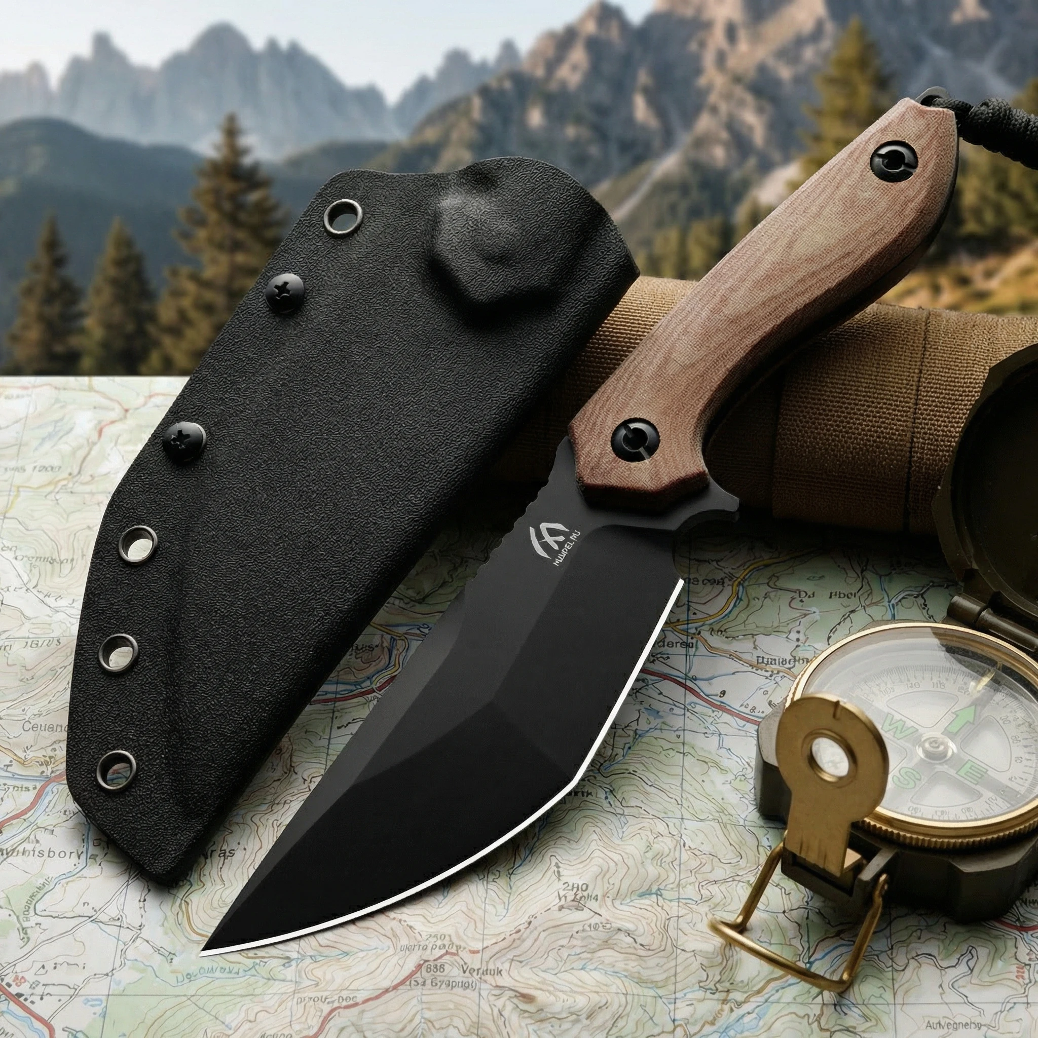 Cuchillo fijo táctico con mango G10 y funda - imagen 3