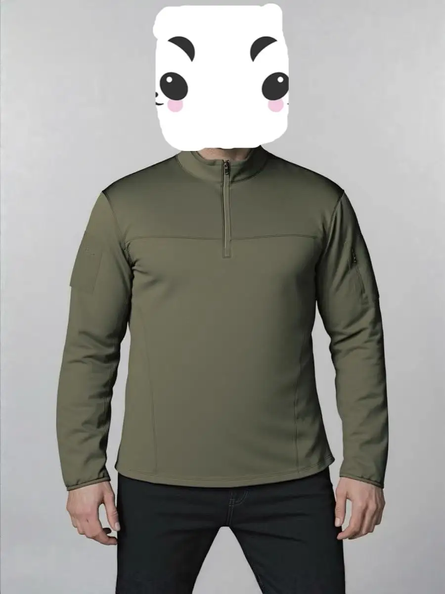Tilak Chaqueta polar militar ligera cuello levantado media cremallera - imagen 2