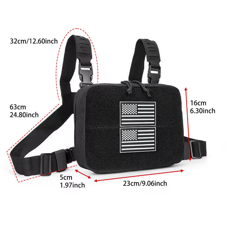 Bolso de pecho GEXIKE ligero con diseño frontal Magic Sticky