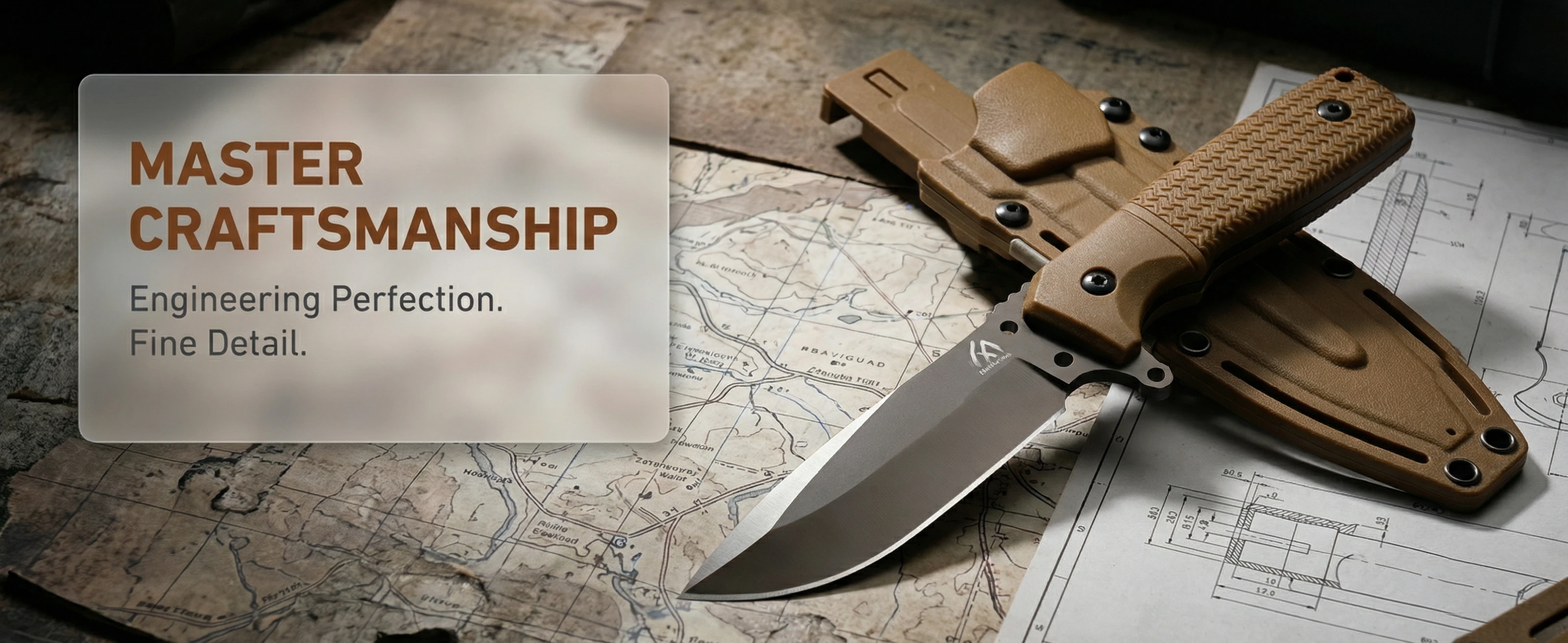 Cuchillo fijo táctico acero alta calidad para exterior con funda - imagen 4