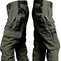 Pantalones tácticos impermeables hombre cargo multibolsillos desgaste