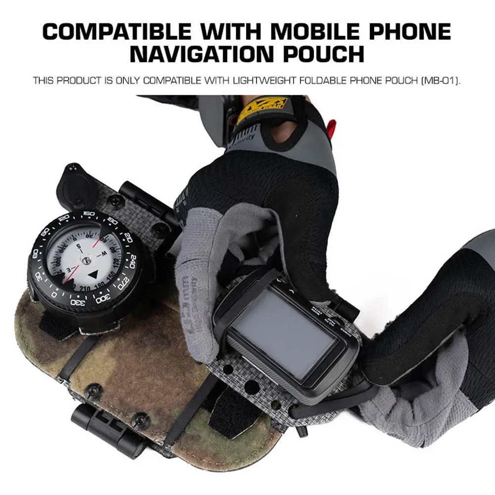 Soporte táctico MOLLE para teléfono móvil con brújula y GPS - imagen 5