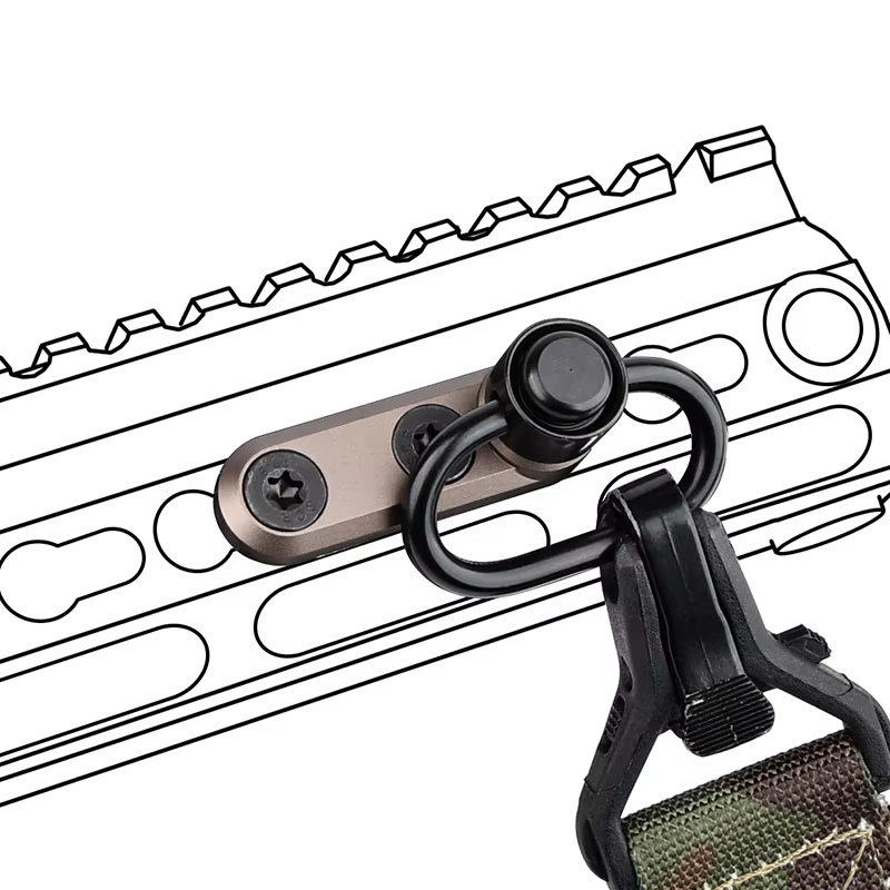 Hebilla NSR desmontaje rápido metal Picatinny M-LOK airsoft - imagen 3