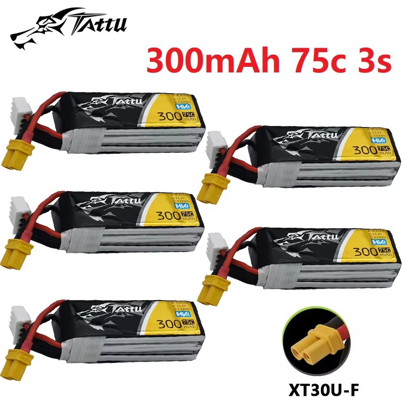 Tattu Batería LiPo 3S 11.4V 300mAh 75C XT30 para Dron FPV de carreras - imagen 2