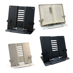 Soporte metálico plegable para libros con ángulo ajustable