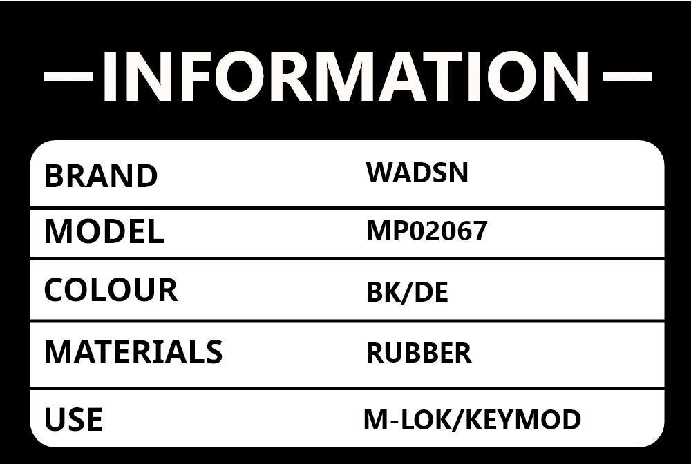 Kit de panel KeyMod M-LOK en riel táctico
