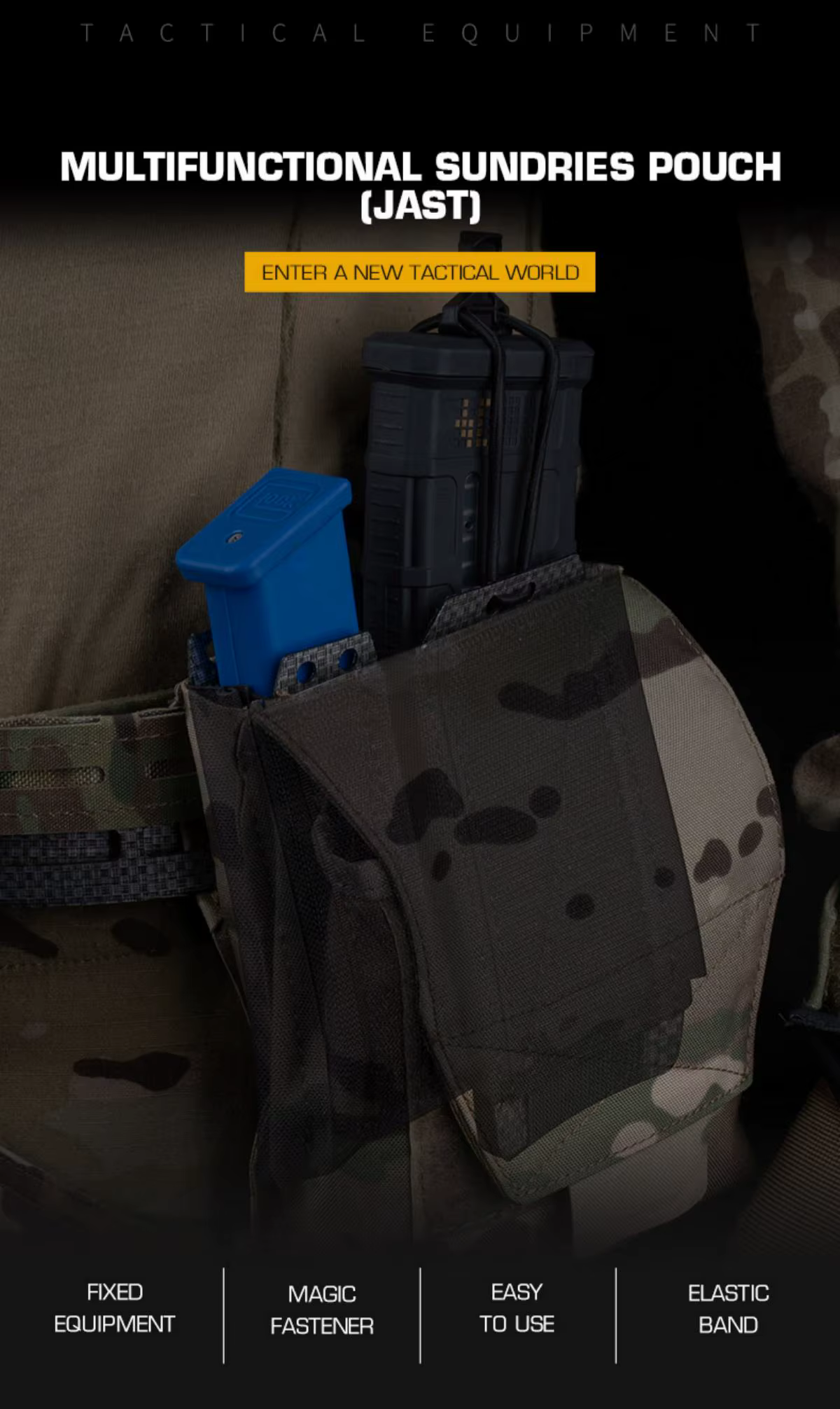 Vista frontal del portacargador modular POSEIDON DEFENSE