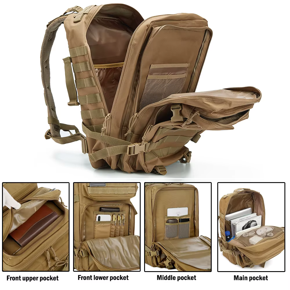 Mochila táctica MOLLE militar resistente supervivencia outdoor - imagen 3