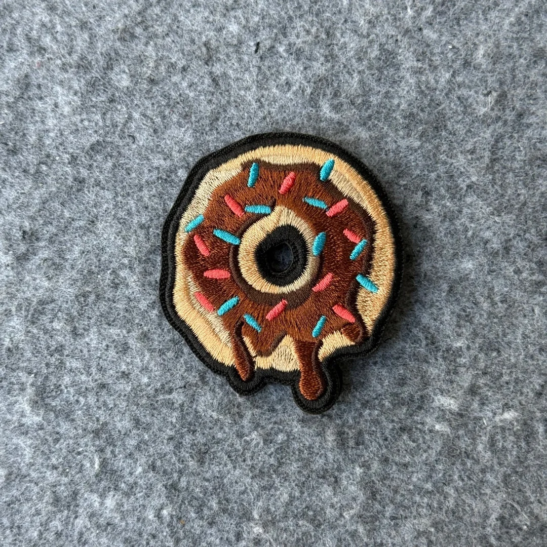 Parche moral PVC donut – Aplicación gancho y bucle para mochila - imagen 5