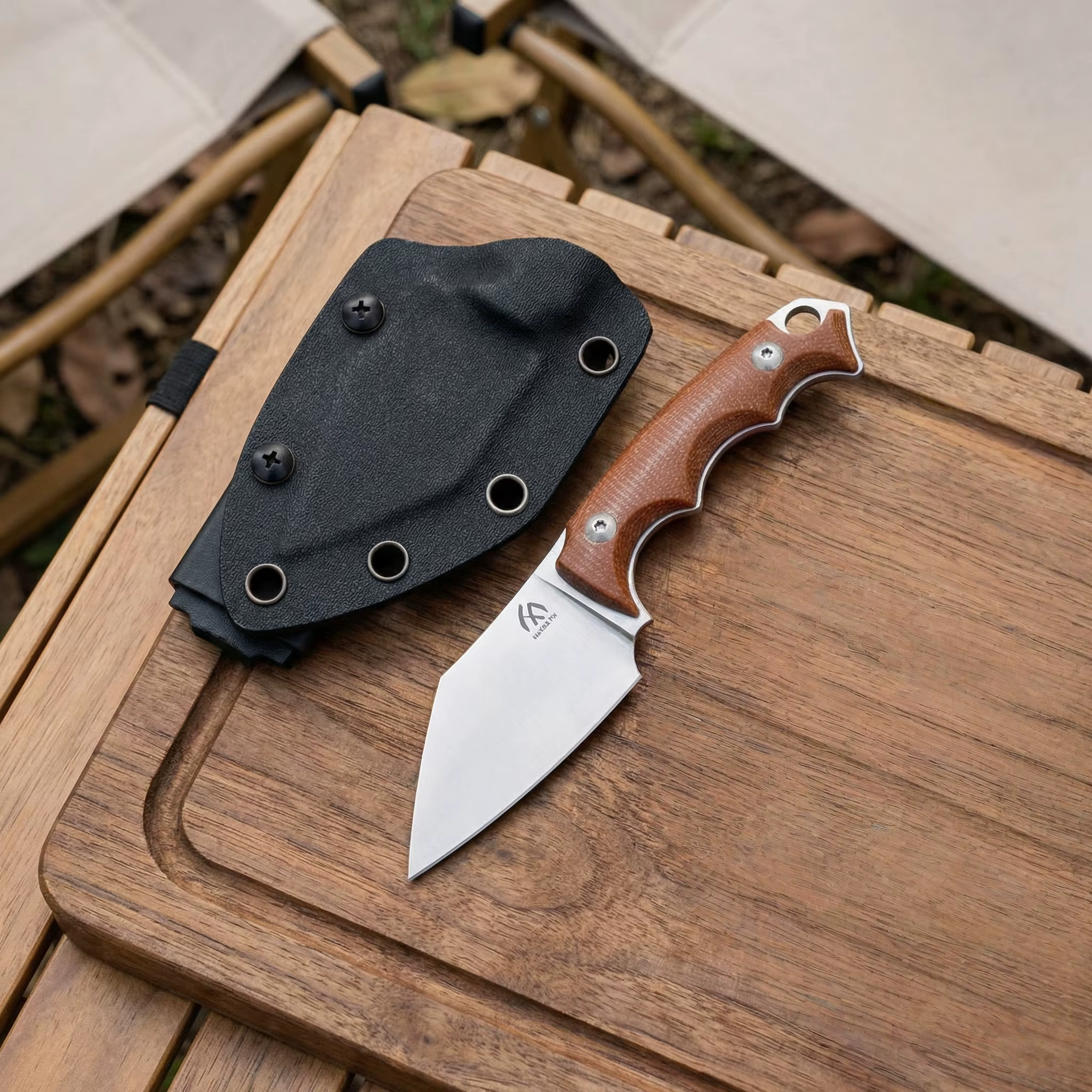Cuchillo táctico fijo de acero – para exteriores y supervivencia - imagen 4